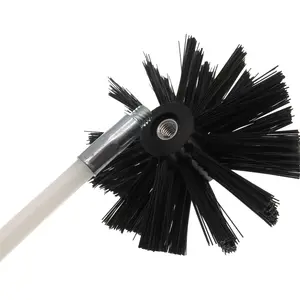Steel Wire Chimney Cleaning Brush 12 Pcs Drill Driven Dryer Vent Air Duct Lint Sweeping Cleaning Brush
