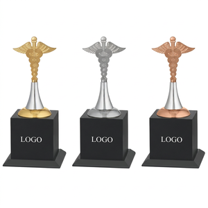 Trofeo de Metal Fundido a Presión Modelo 635, Diseño de Ángel Médico, Grabado Láser UV, Acabado Plateado Portátil, Duradero, para Actividades Promocionales - Product Image 1