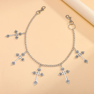 <b>Cross</b> Pendant Pants <b>Chain</b> Zinc Alloy Unisex Street Style Fashion Accessory - Product Image 2