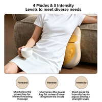 Vente en gros usine, produit phare ZL Y5350Y : Appareil de massage lombaire et cervical en forme de gourde jaune, coussin chauffant vibrant pour le dos et le cou