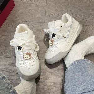 Dexun Sneakers sportive bianche con suola spessa 2025 <span class=keywords><strong>scarpe</strong></span> Casual con plateau stringate per la camminata Fitness All-Match primavera autunno - Product Image 1