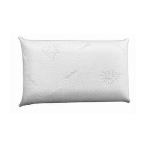 Funda de almohada de aloe vera blanca de primera calidad, transpirable, antibacteriano, antimita, perforada, automoldeadora, almohada de cama de espuma viscoelástica para exportación - Product Image 1