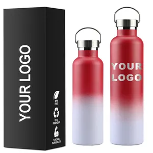 500Ml 750Ml Eco Friendly Insulated Oem Vacuum Flask Coated Double Wall Stainless Steel Water Bottle