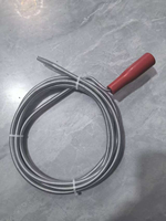 Limpiador de Tuberías Manual en Espiral Resistente de 8 mm con Mango de Plástico para Desatascar Alcantarillas y Tuberías
