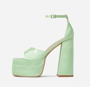 Summer New High <b>Heel</b> Women's Sandals Hate High Thick Bottom One Word Buckle Strap for Sexy <b>Dance</b> - Product Image 4