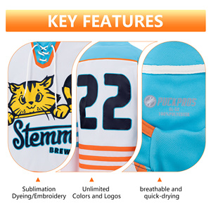 Ropa de Hockey Personalizada con Parche Bordado 'C' del Capitán, Servicio OEM, Camisetas Unisex 100% Poliéster, Marca PUCKPROS, Tela de 220g - Product Image 2