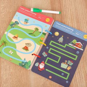 Cahier d'exercices pratiques pour apprendre à écrire aux tout-petits : contrôle du stylo et traçage, effaçable à sec - Product Image 1