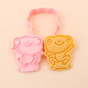 <span class=keywords><strong>Grenouille</strong></span> série 3D dessin animé écologique en plastique Biscuit moule bricolage argile <span class=keywords><strong>emporte</strong></span>-pièces pour fête utiliser outils de cuisson - Product Image 2
