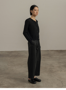 100% <span class=keywords><strong>Cardigan</strong></span> in maglia a girocollo <span class=keywords><strong>grigio</strong></span> in puro Cashmere da <span class=keywords><strong>donna</strong></span> - Product Image 5