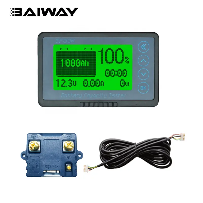 Baiway TF03KH 8-120V 50A lcd Battery coulomb meter Monitor Digital Lead Acid Lithium Battery Charge Discharge Capacity tester