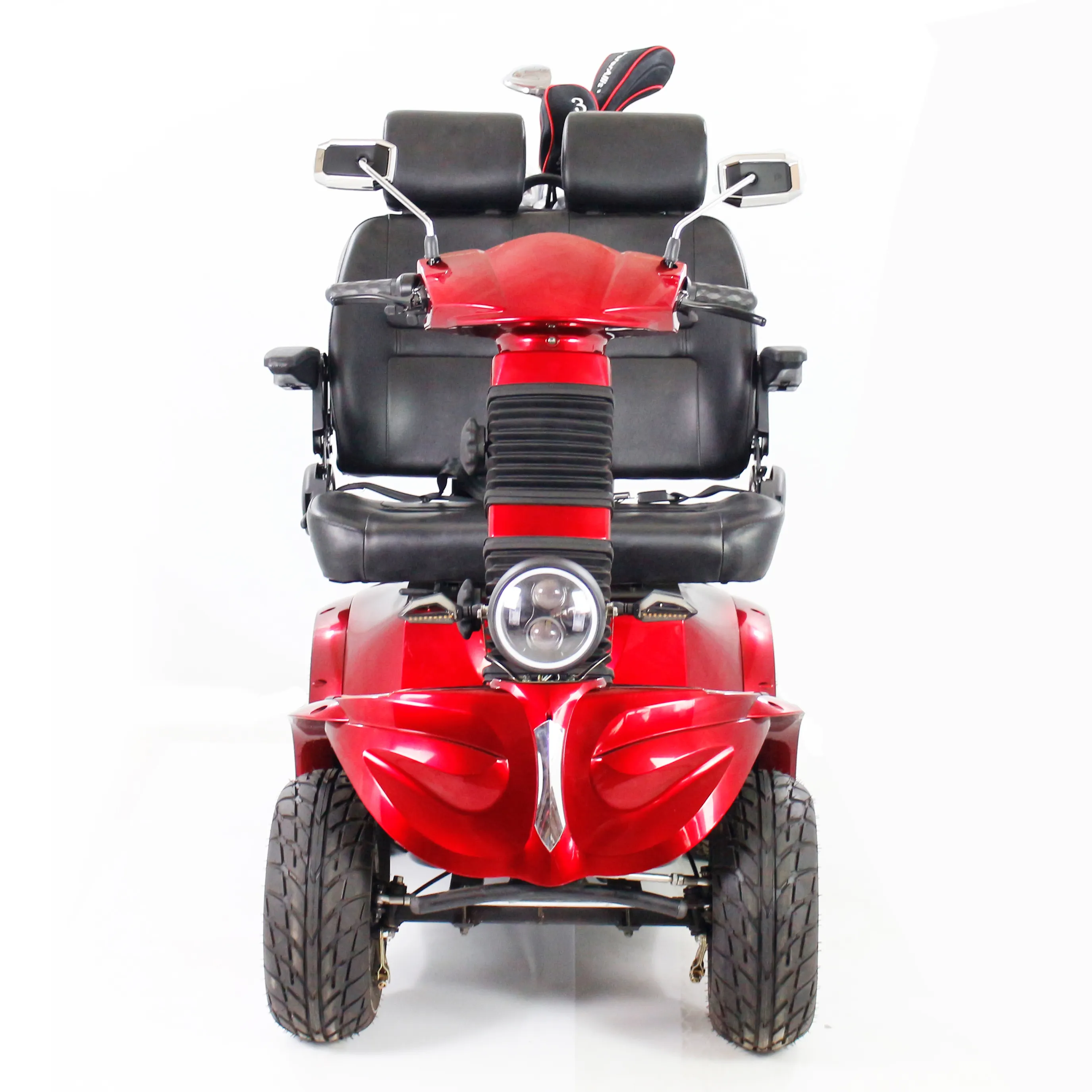 KSM-910B Electric Off Road Mobility Scooter with Double Seat Best Heavy Duty 4 Wheel Elderly Disabled Scooter for Senior Citizen