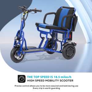 Scooter de Movilidad Eléctrico Plegable Portátil y Ligero de 3 Ruedas para Personas con Discapacidad - Product Image 2