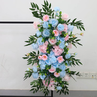 Guirlandes de fleurs artificielles en satin de luxe, chemin de table pour allée de mariage, centres de table, boules de fleurs pour fournitures d'événements de fête nuptiale