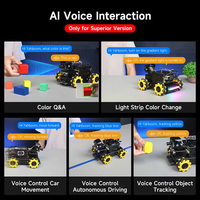 Raspbot V2 AI Vision Robot Car equipado con ruedas Mecanum AI modelo más grande 2DOF PTZ Python programación para Raspberry Pi 5