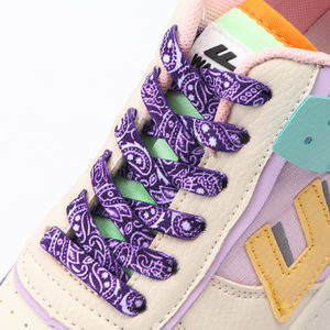 Coolstring tali sepatu datar 8mm wax kustom tali sepatu desain kustom tali sepatu poliester datar mode tali sepatu untuk Sneakers - Product Image 6