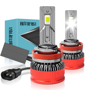 Faros Delanteros LED para Automóvil Wang Jun A7, H1 H7 H11 9005 9006 9007 9004 H4 H13 9-36V, Color Rojo Gunmetal, Aluminio y Cobre - Product Image 1