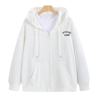 Ventes en gros de sweats à capuche à fermeture éclair de haute qualité et de poids lourd, impression personnalisée du logo de votre propre marque, sweat à capuche à fermeture éclair pour hommes