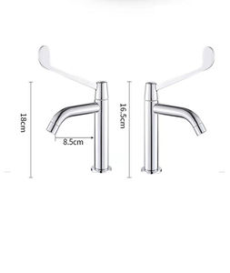 Grifo médico <span class=keywords><strong>de</strong></span> un solo orificio <span class=keywords><strong>de</strong></span> diseño moderno, mango largo <span class=keywords><strong>de</strong></span> codo <span class=keywords><strong>de</strong></span> acero inoxidable con función termostática para contenedores - Product Image 6