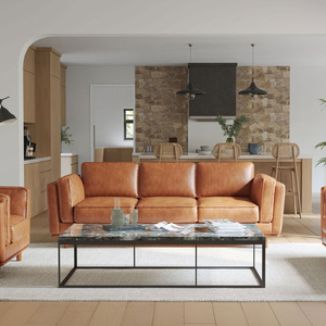 Divano in pelle Vintage Set divani mobili di lusso moderno divano modulare <span class=keywords><strong>3</strong></span> posti divano soggiorno divano - Product Image 2