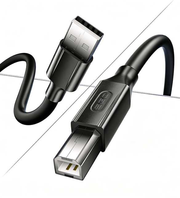 USB2.0 Printer Cable High Speed USB a to B Male Cord for HP Canon Epson Brother Printer Scanner
