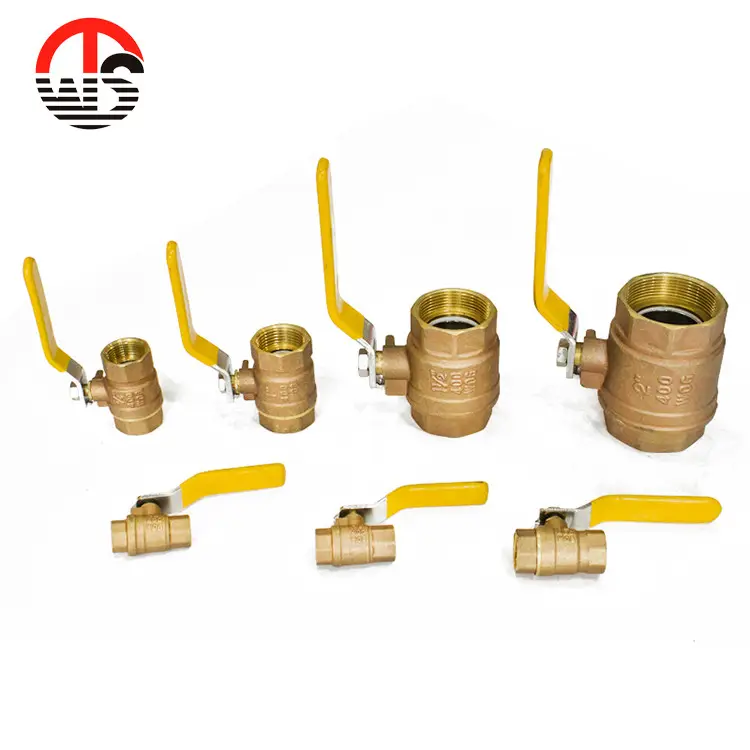 FXF ISO228/1 Fil Chine fabricant eau huile gaz Couleur Bronze Peint PN20 400 WOG boule + soupapes chine robinet à tournant sphérique