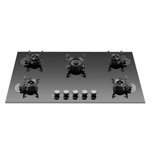 Piano cottura a gas da incasso a cinque fuochi con superficie in vetro temperato nero e 5 bruciatori <span class=keywords><strong>Smart</strong></span> Gas Stove - Product Image 3