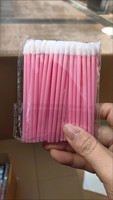 50 pièces/sac maquillage jetable mélange couleur pinceau à lèvres rouge à lèvres maquillage pinceau à lèvres Extension Portable outil de beauté