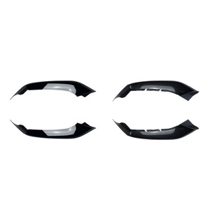 Bmw 5 Series G30 M Sport Front <b>Corner</b> <b>Protector</b> Piano Black Carbon Fiber Texture Adhesive Fit 2017-2020 - Product Image 2