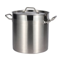 Marmite Commerciale en Acier Inoxydable Multi-Tailles Norme UE Gaz/Électrique/Induction pour la Restauration, Capacité 33L, Couleur Argent, Vente en Gros
