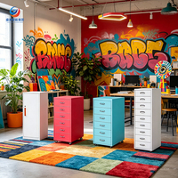Armoire à dossiers industrielle moderne en acier avec design pliable pour usage commercial, bureaux et écoles