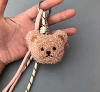 Toptan Sevimli Peluş Ayı Anahtarlık Askılı İp ile Trend Çanta Süsü Kadın Moda Çanta Aksesuarı Toplu Tedarik