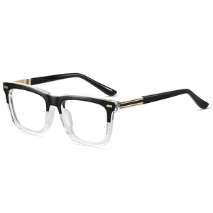Nouvelles montures de lunettes pour hommes avec logo personnalisé, vente en gros, montures TR de haute qualité, lunettes noires, lunettes carrées de <span class=keywords><strong>luxe</strong></span>, mode, 84007 - Product Image 6