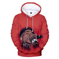 Youngboy personnalisé ne s'est jamais cassé à nouveau rappeur décontracté 3D numérique avec capuche pull en gros hommes à la mode sweats à capuche