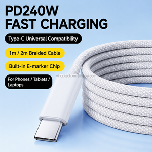 PD <span class=keywords><strong>สาย</strong></span>ดาต้าแบบถัก PD 240W USB C <span class=keywords><strong>สาย</strong></span><span class=keywords><strong>ชาร์จ</strong></span>เร็วชนิด C เป็น Type C สำหรับ iPhone 15 16 17pro สูงสุด - Product Image 1