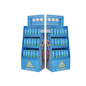 Customized Cardboard Energy <b>Drink</b> Display Racks Supermarket Floor Bottle <b>Stand</b> for Beverages - Product Image 5