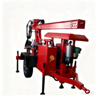 Foreuse mobile hydraulique sur remorque avec pompe à boue, profondeur max. 120 m, moteur de boîte de vitesses et roulement – Facile à utiliser