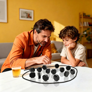 Magnetic <strong>Chess</strong> Pieces Game with Adjustable Cords Montessori <strong>Auto</strong> Aligning Pieces Strategy Board for Kid Adults Two Player Battle - Product Image 3