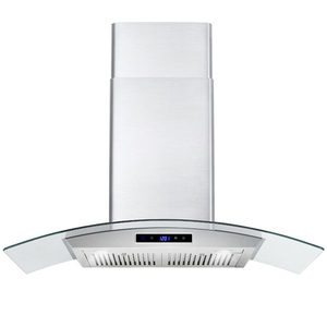 Phạm vi mui xe 30 inch, tieasy Wall Mount bếp mui xe với ducted/ductless chuyển đổi ống, kính cường lực, điều khiển cảm ứng, dẫn ánh sáng - Product Image 1