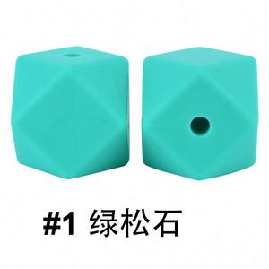 ลูกปัดซิลิโคนเกรดอาหารสีสันสดใสขนาด 14 มม. รูปทรงไม่สม่ำเสมอ สำหรับทำสายคล้องจุกนมหลอกเด็ก ขายส่ง - Product Image 6