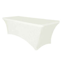 Nappe en polyester personnalisable de haute qualité de 6 pieds pour hôtel maison banquet de fête de mariage rectangulaire imprimé ajusté noël