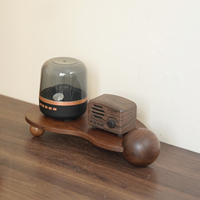 Plateau sur pied en bois Art Déco, plateforme d'exposition artisanale, haut-parleurs décoratifs, maison, bureau, vente en gros, logo personnalisé, taille, résistant à la chaleur