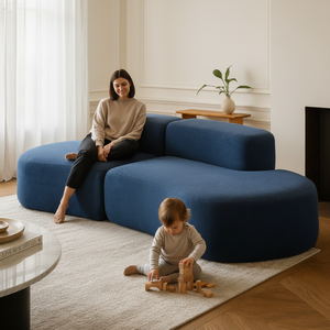 Nuovo Design di Lusso 2026: Divano Teal Verde Italiano Moderno, Imballato Sottovuoto - Product Image 4