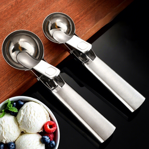 Cuillère à glace double usage en acier inoxydable, multifonctionnelle, pour fruits et cuisine, vente en gros - Product Image 1
