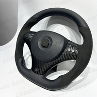 Volant en cuir pleine fleur pour BMW E92 Sport, compatible avec BMW E90 E91 E71 E46 E60, volant en cuir noir de qualité