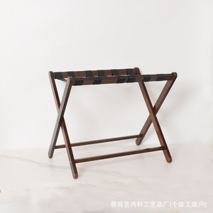 Porte-bagages en bois pliable sur pied pour la maison, la chambre, l'hôtel, support de rangement portable - Product Image 3