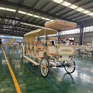 รถม้าชมวิวทำมือสุดหรู/รถม้าแต่งงานสไตล์ยุโรปสีขาวสุดโรแมนติก - Product Image 6