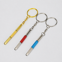 Mini tournevis porte-clés 15 mm, tige en acier au carbone, lame en acier 45, outil de réparation portable