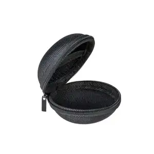 Round portable hard earphone EVA case headphone waterproof travel carry 1680D EVA earphone storage case