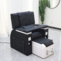 Fauteuil de pédicure électrique de luxe réglable, équipement de salon de massage des pieds sans plomberie avec bol en verre portable