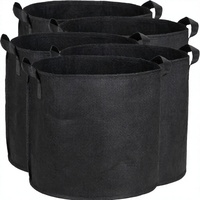 Sac de culture en tissu non tissé noir 30L pour légumes, fruits et fleurs